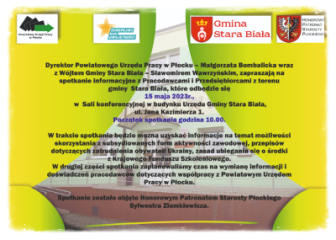 Zdjęcie artykułu Spotkanie informacyjne z Pracodawcami i Przedsiębiorcami z terenu gminy Stara Biała